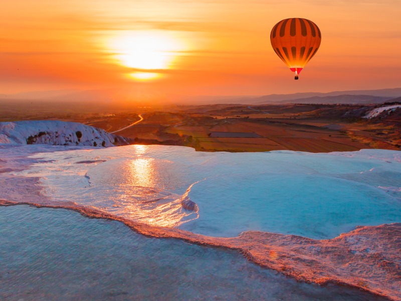 A captivating view of historic Turkey blending into the futuristic skyline of Dubai